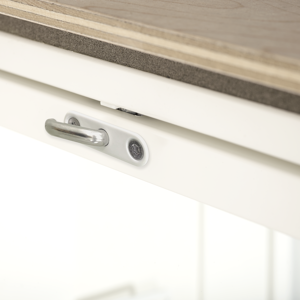 Close up af grebet i de indvendige rammer